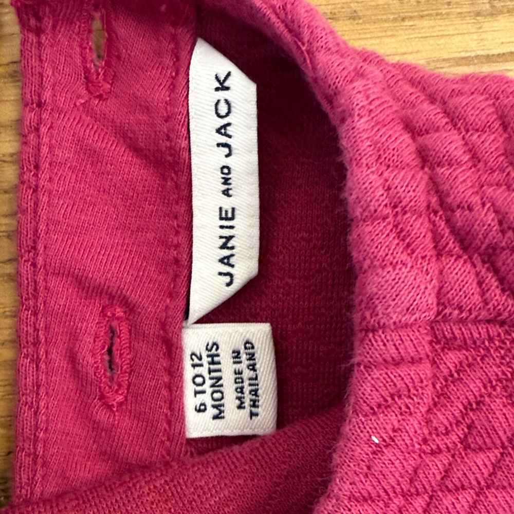 Janie and Jack Textured Raspberry Ruffle Diaper Cover - Picture 2 of 6
